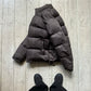 Grey Brown / Mocha Micro Plaid Puffer Jacket (M & L)