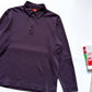2000s Muted Egg Plant Tone Minimal Quarter Zip Long Sleeve Polo (~M~)