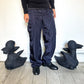 Early 2000s Shimmering Navy Contrast Stitch Tech Pants (30~32)
