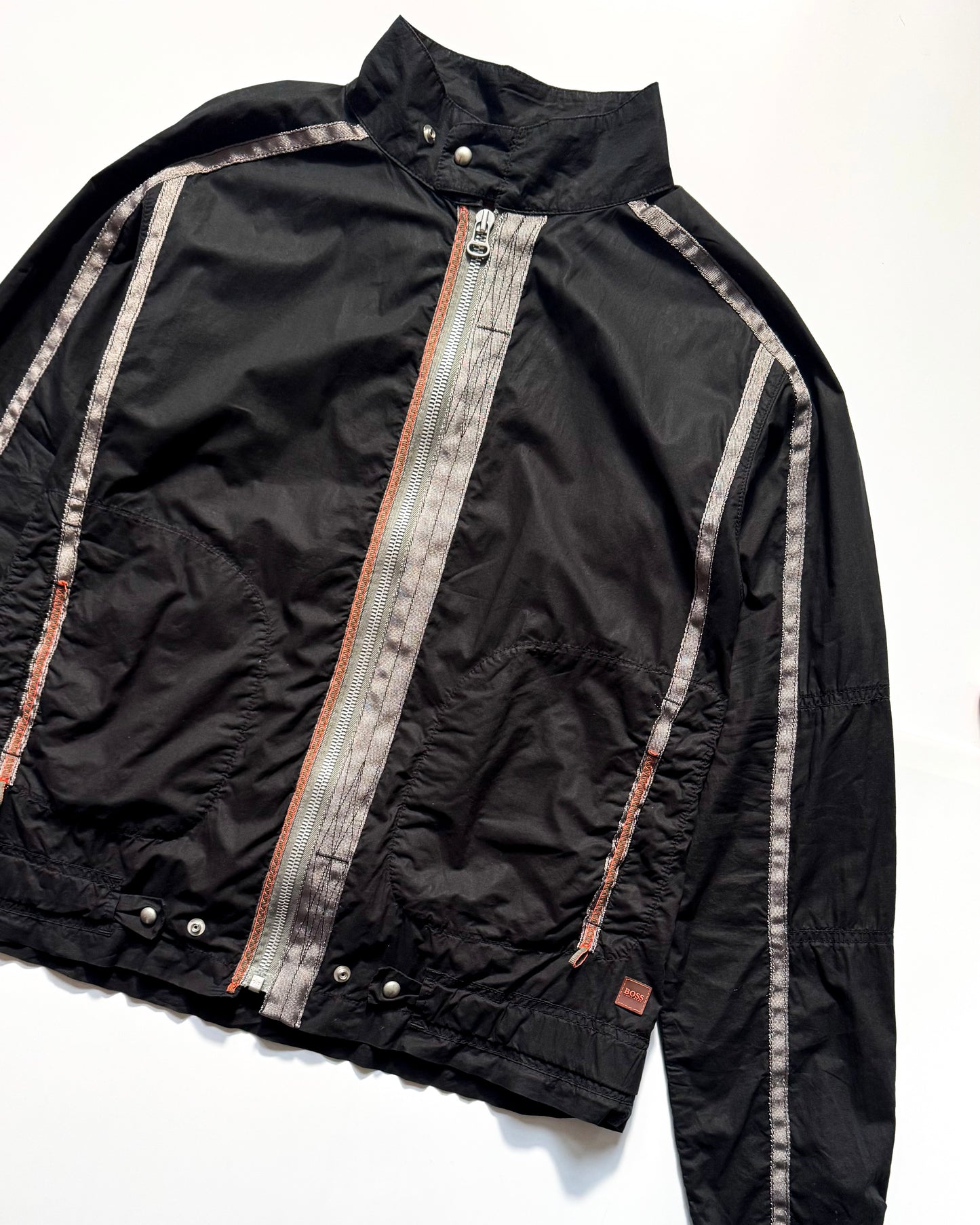 2005  Black Grey Trim Lightweight Moto Jacket (~L~)