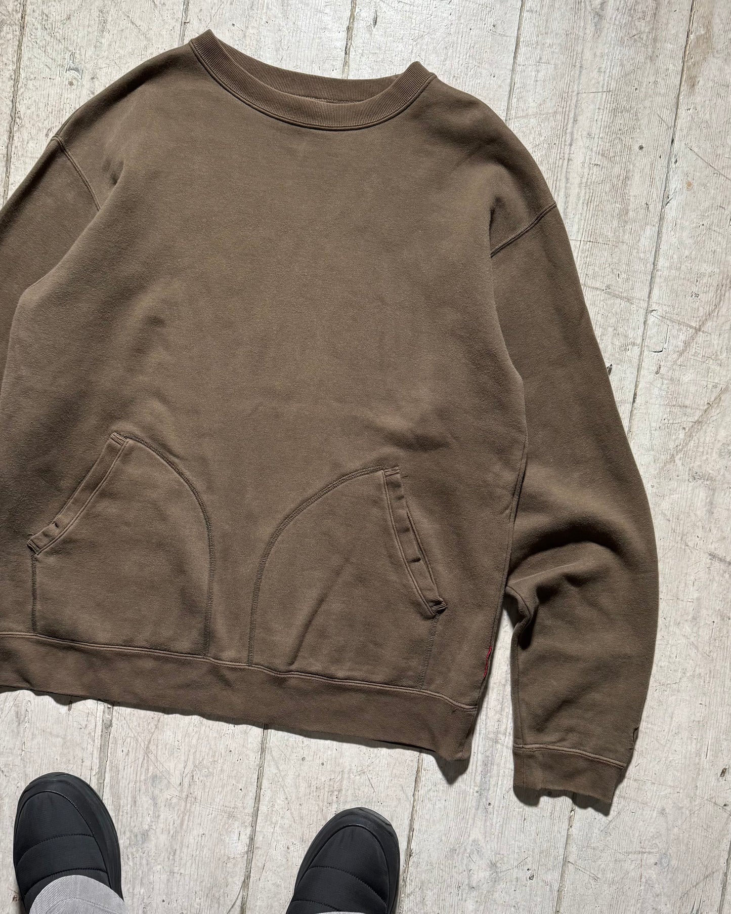 Early 2000s Brown Dual Pocket Jumper (M~L)