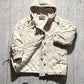 90s Beige Asymmetrical Quilted Beige Parka Jacket (~M~)