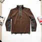 2000s Brown Panelled Quarter Zip Pullover (~ M~)