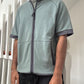 Spring 2001 Tonal Washed Blue / Grey Zip Up Jersey Top (~M~)