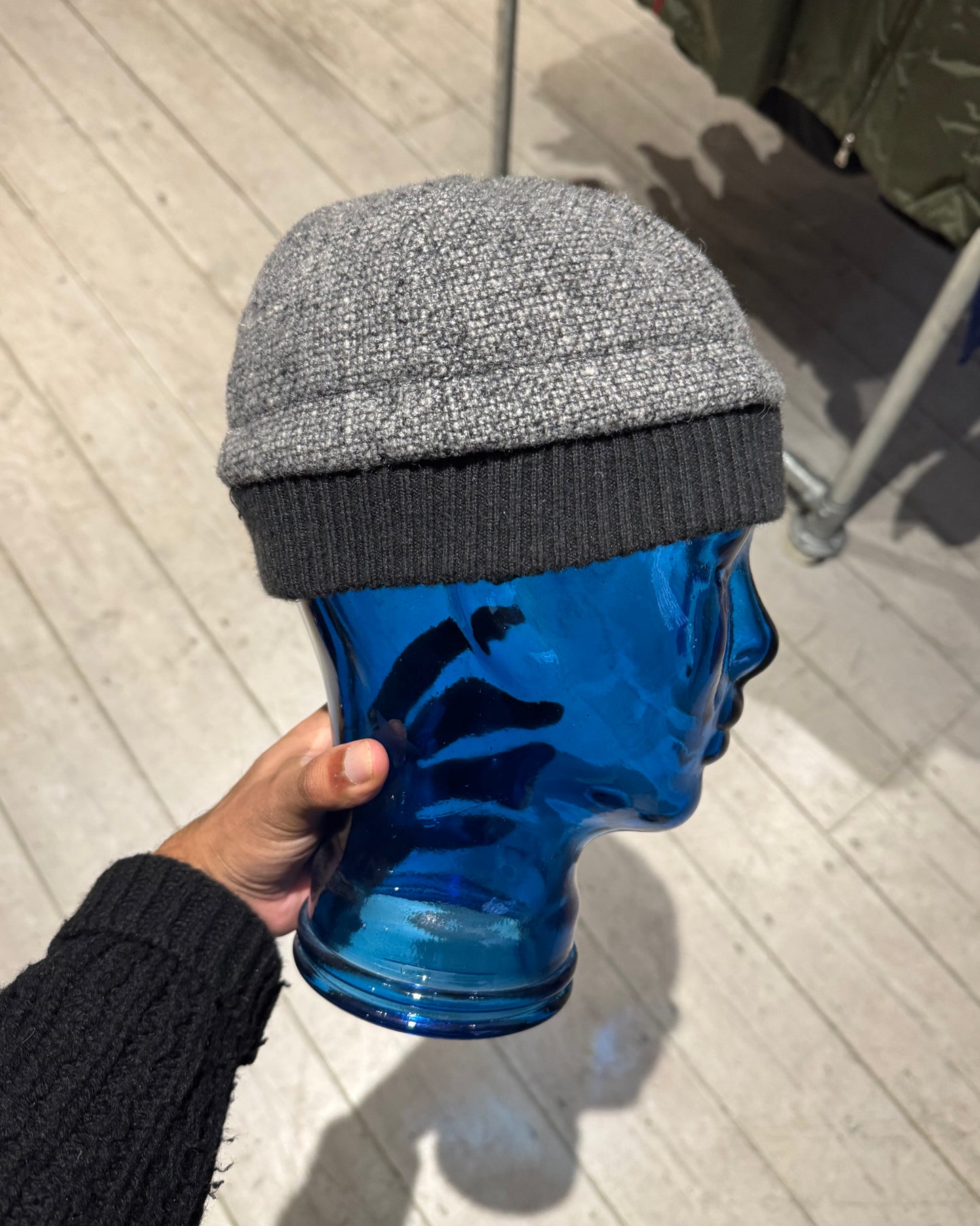 90s Fisherman Ribbed Cuff Beanie /  Hat (OS)