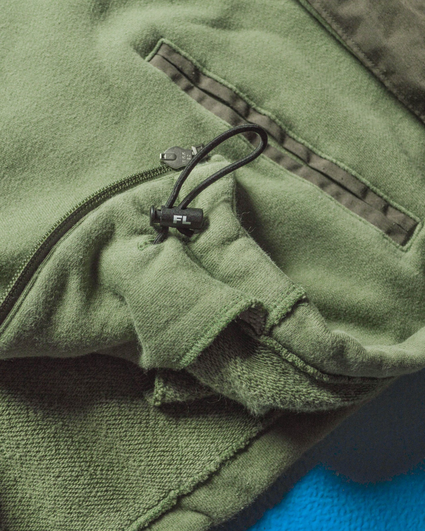 Panelled Cotton Green  Brown Zip Up Hoody (~M~)