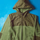 Panelled Cotton Green  Brown Zip Up Hoody (~M~)