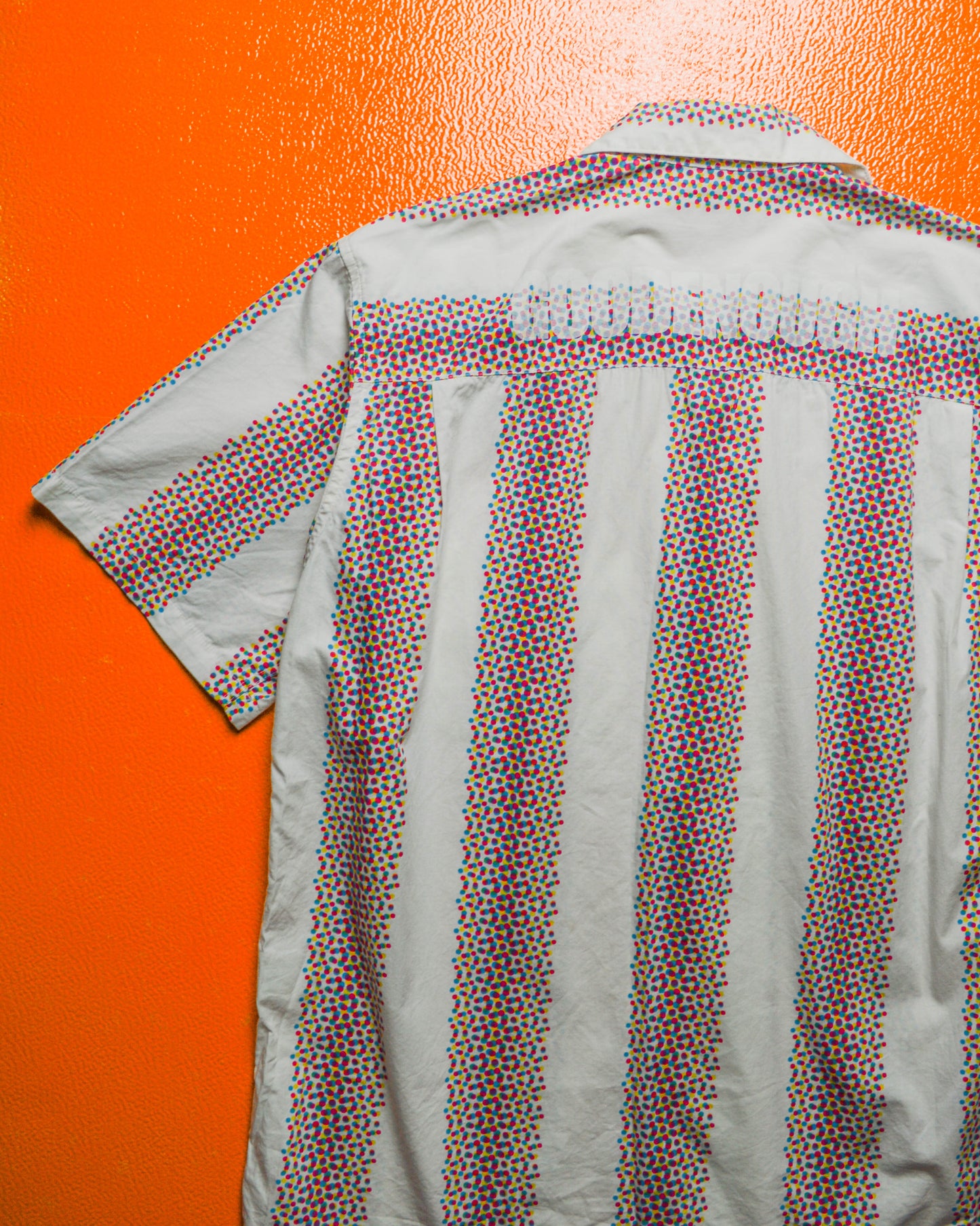 Early 2000s Striped Polka / Halftone / Bokeh Effect Shirt  (~L~)