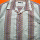 Early 2000s Striped Polka / Halftone / Bokeh Effect Shirt  (~L~)