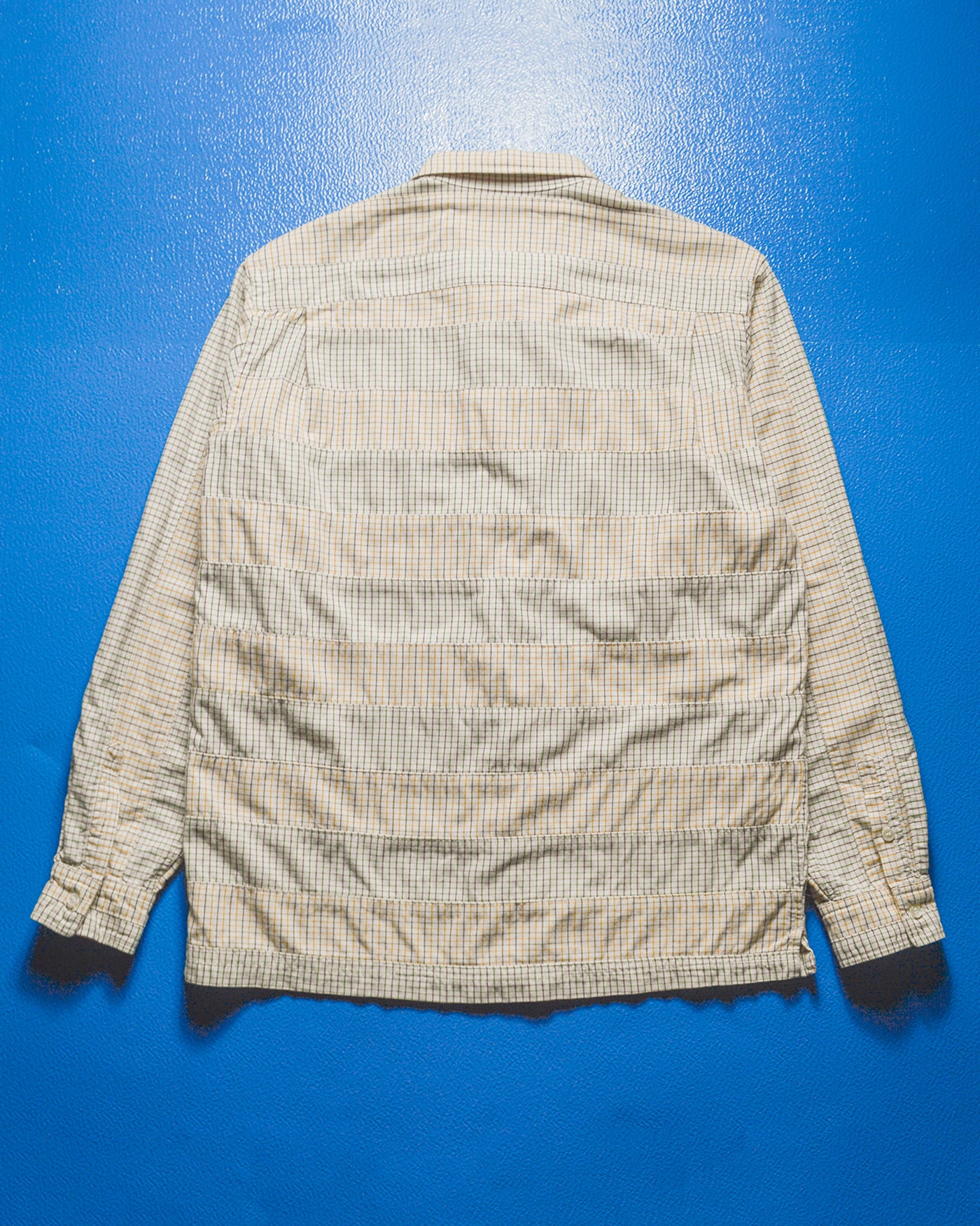 90s Patchwork Check Longsleeve Shirt (~M~)