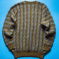 80s Olive  Grey Multitone Woven Knit Jumper (~L~)