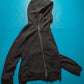 Black Asymmetrical Zip Up Hoody (S~M~)