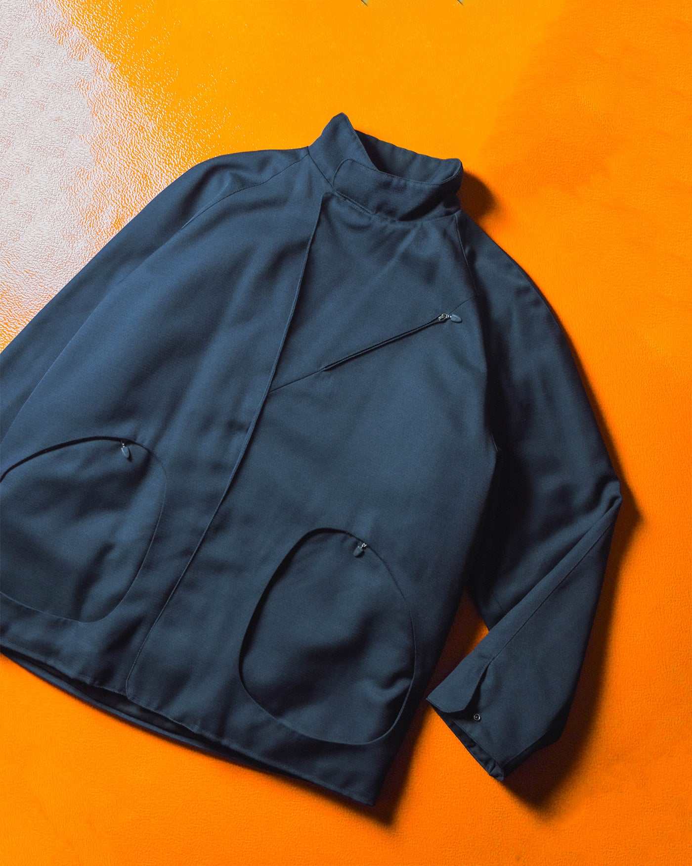 90s Navy Exowear Asymmetrical Egg Cell Pocket Jacket (~XL~)