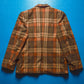 Brown / Orange Plaid Pleated Front Blazer (L)