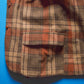 Brown / Orange Plaid Pleated Front Blazer (L)