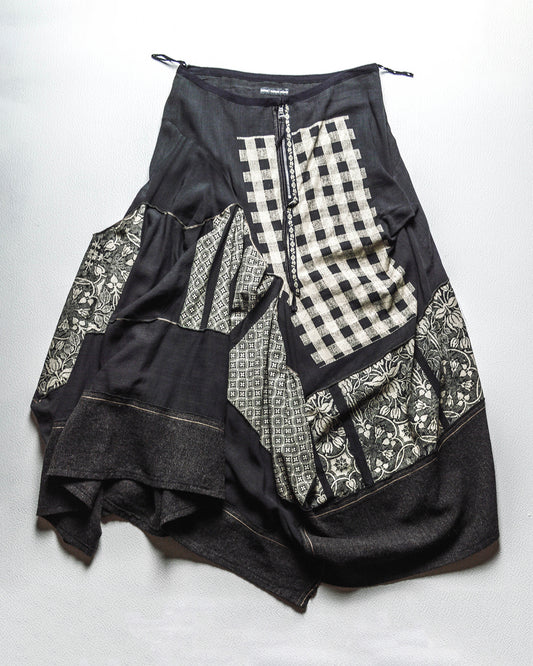 Patchwork Asymmetrical Skirt (44)