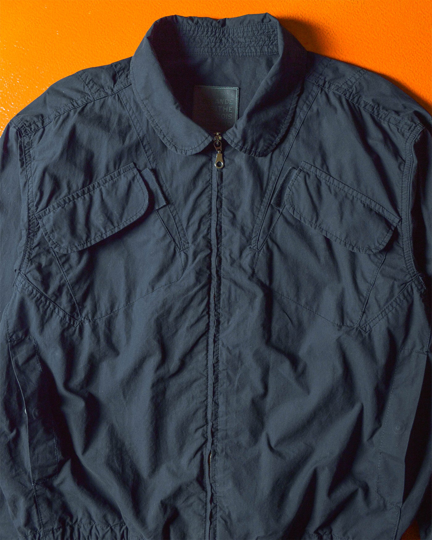 Navy Panelled Multipocket Light Aviator Jacket (M~L)