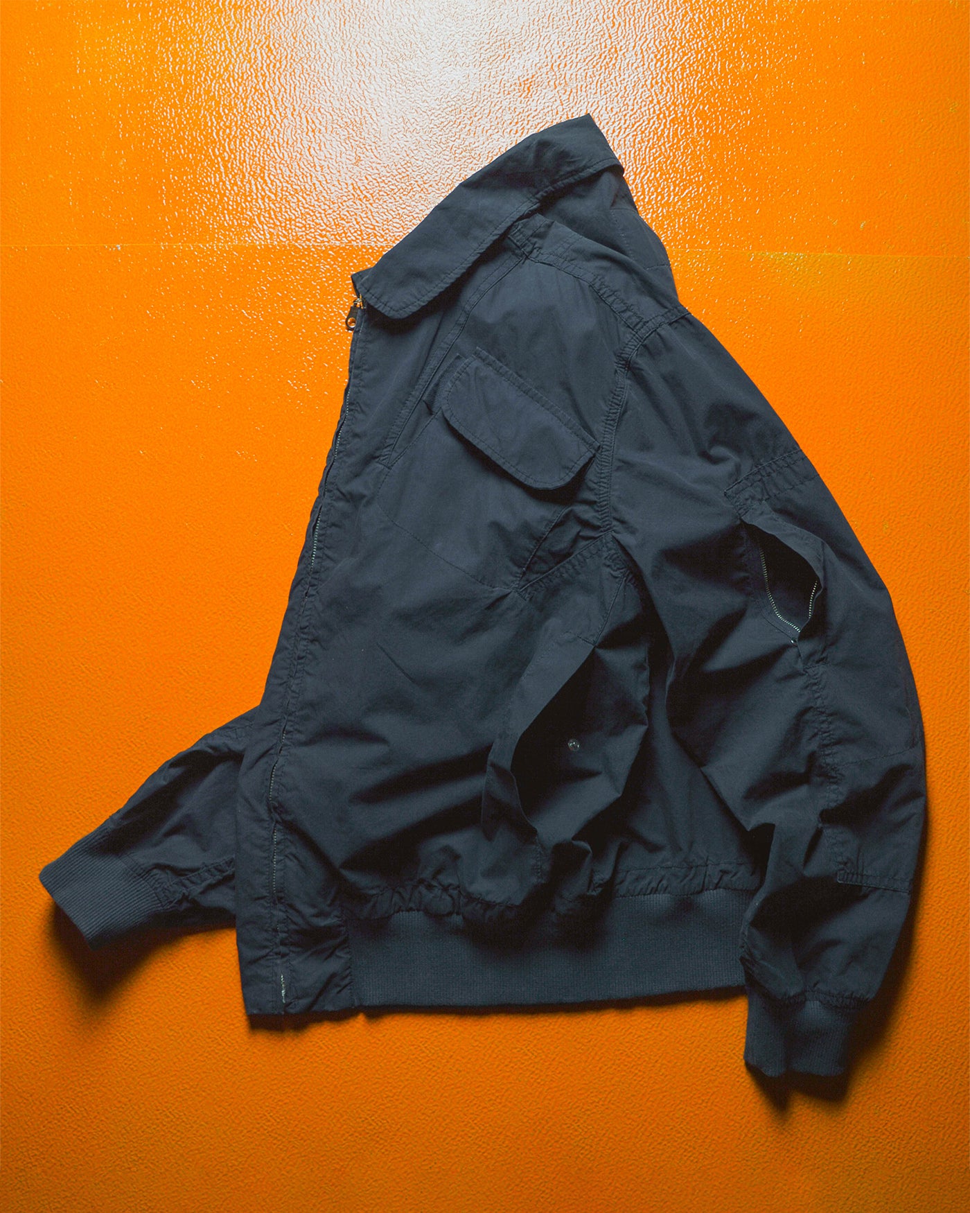 Navy Panelled Multipocket Light Aviator Jacket (M~L)