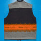 Late 90s Paint Stripe Style Fleece Zip Up Vest (XL)
