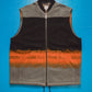 Late 90s Paint Stripe Style Fleece Zip Up Vest (XL)