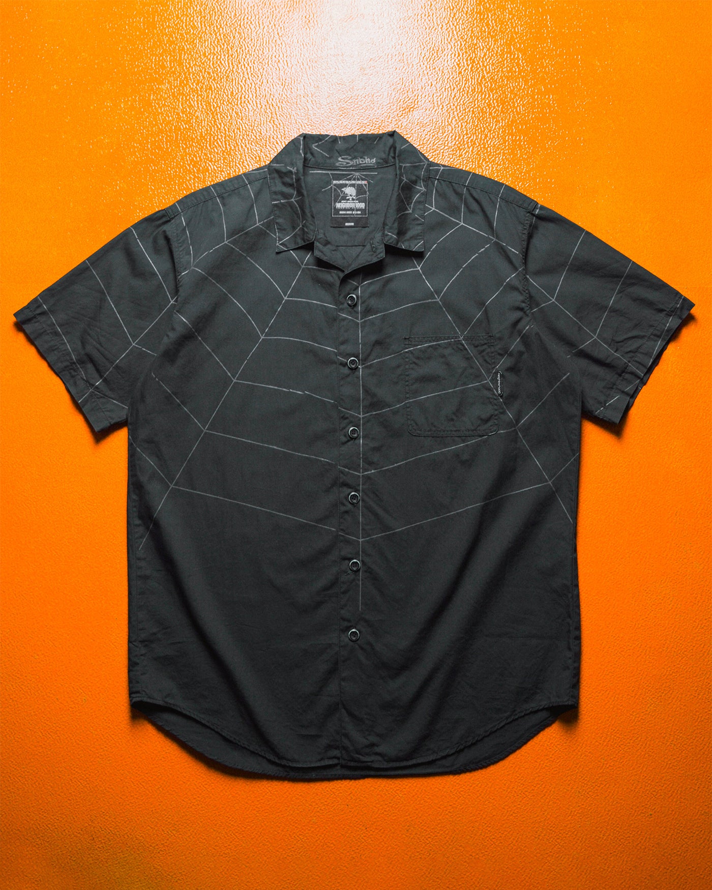 Black 2004 Spider / Cob Web Print Shirt  (M~L)
