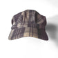 90s Grey Black Plaid / Check Tank / Military Style Cap / Hat&nbsp; (OS)