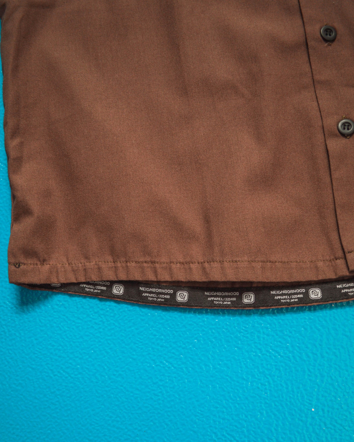 Early 2000s Brown / Orange Strip Panelled Boxy Shirt (M)