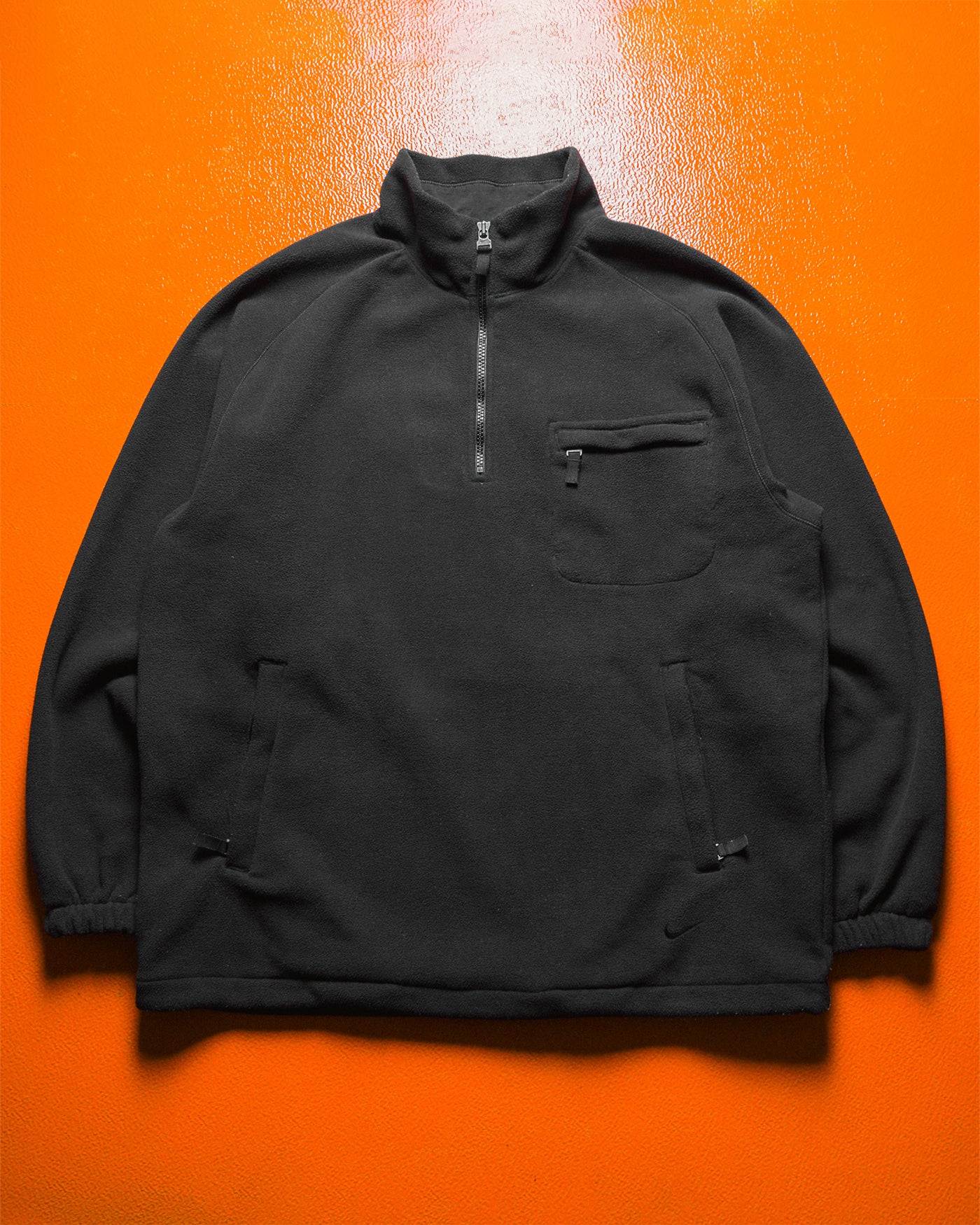 Fall 2000 Tonal Black Quarter Zip Fleece Pullover (M~L)