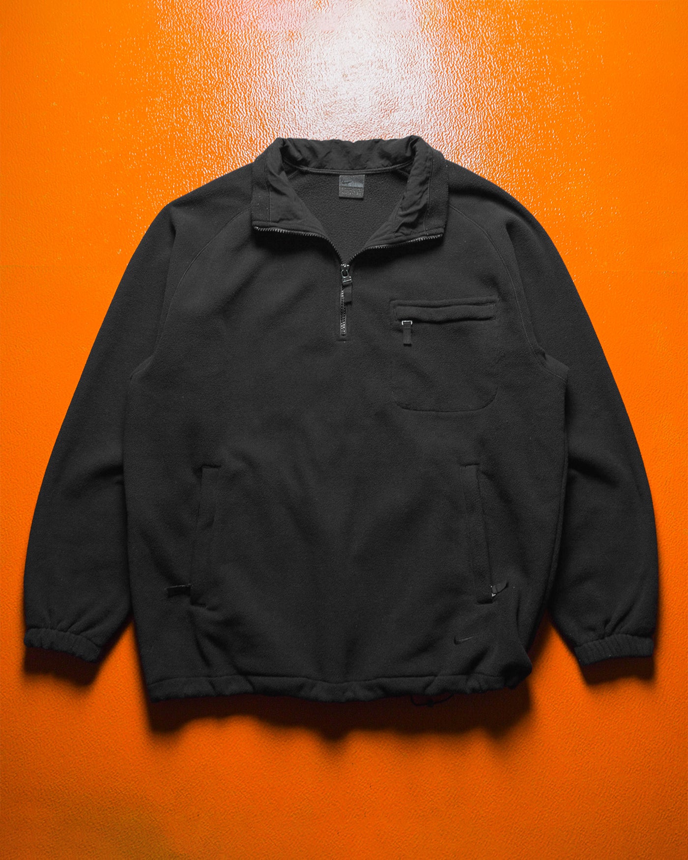 Fall 2000 Tonal Black Quarter Zip Fleece Pullover (M~L)