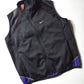 Fall 2001 Detachable Sleeve Black / Purple / Orange Asymmetrical Curved Zip Track Jacket (M)