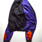Fall 2001 Detachable Sleeve Black / Purple / Orange Asymmetrical Curved Zip Track Jacket (M)
