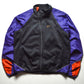 Fall 2001 Detachable Sleeve Black / Purple / Orange Asymmetrical Curved Zip Track Jacket (M)