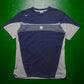 Shox Faux Impression Mesh Print Panelled Mesh T-shirt (~S~)