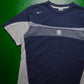 Shox Faux Impression Mesh Print Panelled Mesh T-shirt (~S~)