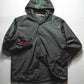 FW1999 Grey/ Green Hooded Snap Down Lightly Padded Minimal Jacket (~M~)