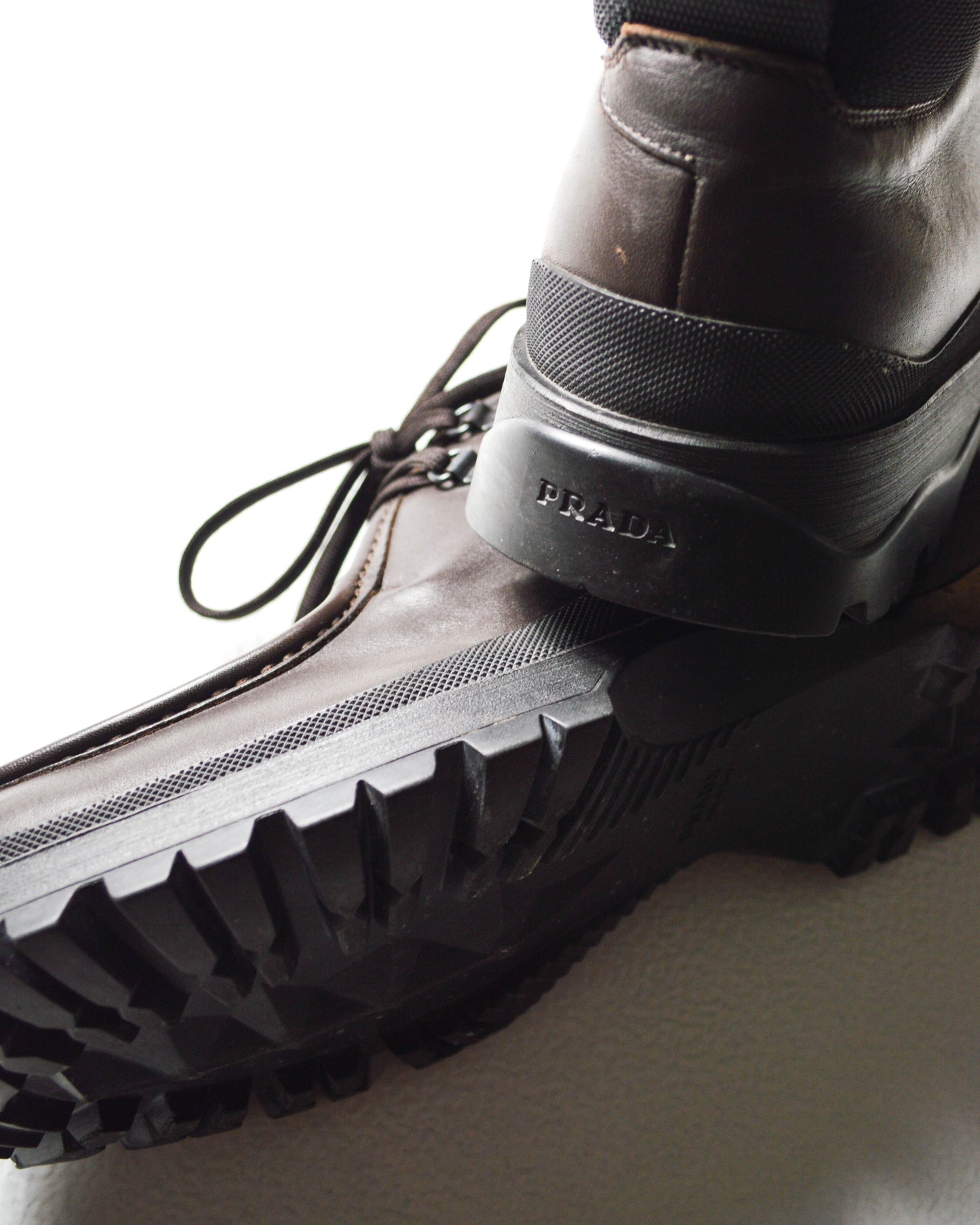 Vintage Brown Leather Low Hiking Boots  Shoes (11)