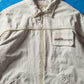 Waffle Textured White  Cream Work Jacket(~L~)
