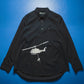 Early 2000s Helicopter Print Shirt (L~XL)