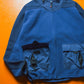2000s Panelled Blue Navy Fleece Zip Up Hoody(~M~)
