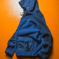 2000s Panelled Blue Navy Fleece Zip Up Hoody(~M~)