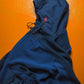 2000s Panelled Blue Navy Fleece Zip Up Hoody(~M~)