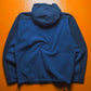 2000s Panelled Blue Navy Fleece Zip Up Hoody(~M~)