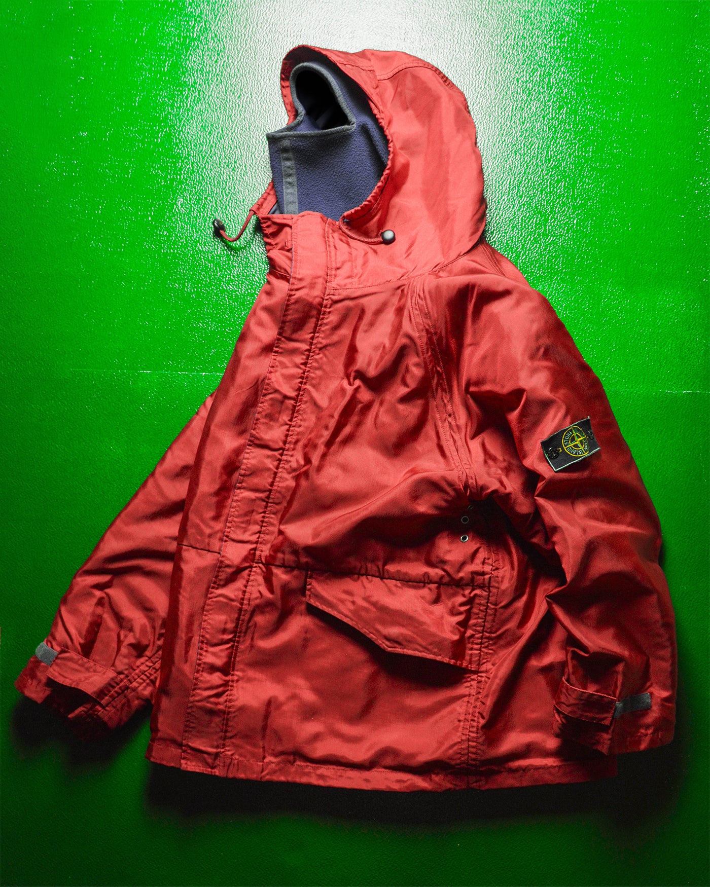 AW1992 Formula Steel Shimmer Red Balaclava Jacket with Liner (XL)