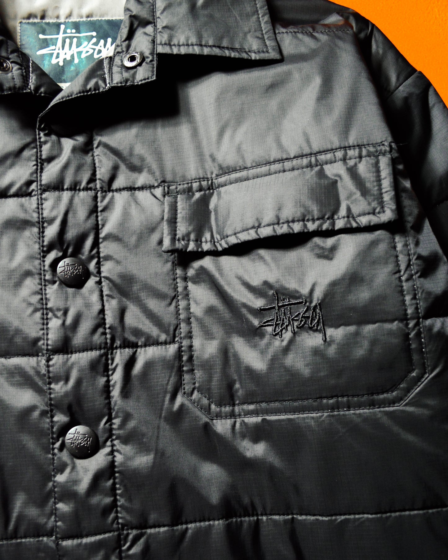Black Tonal Logo Padded Work Jacket (M~L)