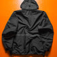 Late 90s Black Ripstop Embroidered Sleeve Logo Windbreaker Jacket (M~L)