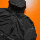 Late 90s Black Ripstop Embroidered Sleeve Logo Windbreaker Jacket (M~L)