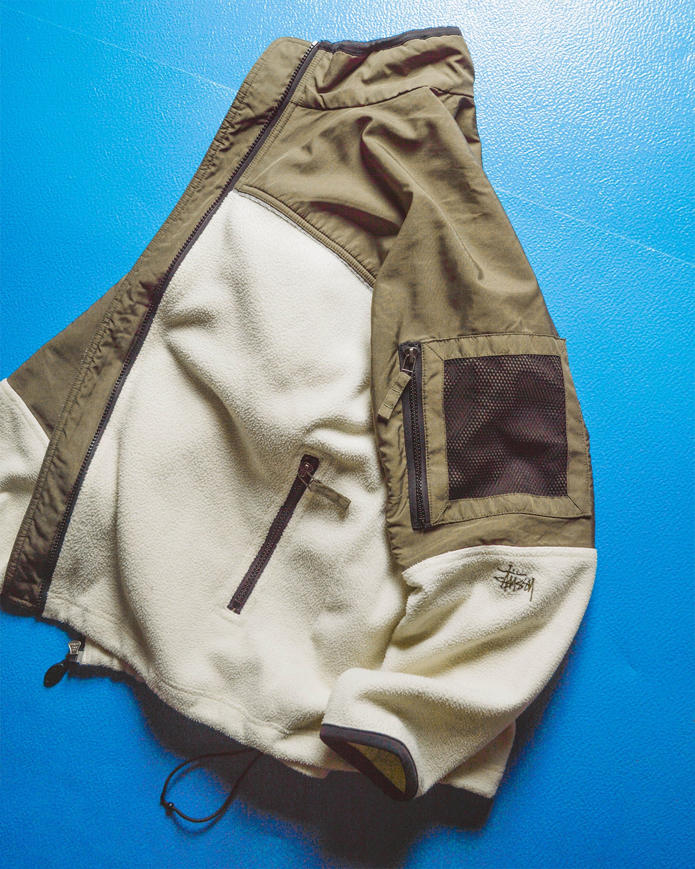 1999 Cream Olive Panelled Fleece (~M~)