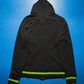 Black Green Waffle Thermal Hoody (~M~)