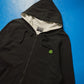 Black Green Waffle Thermal Hoody (~M~)