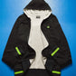 Black Green Waffle Thermal Hoody (~M~)